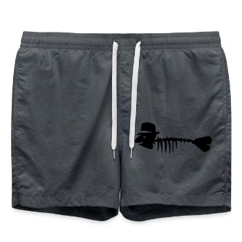 Fishbone with hat - Swim Trunks - anthracite - Front - AI Model Male 185 light (185cm)