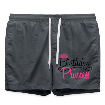 princesse princesse couronne koenigin girl maedchen p - Short de bain - charbon - Devant - AI Model Male 185 light (185cm)