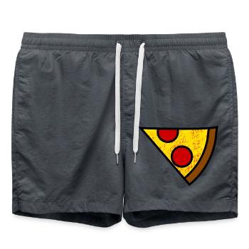 Pizza Father Son Papa Daughter Partner Look Part 2 - Swim Trunks - anthracite - Front - AI Model Male 185 light (185cm)