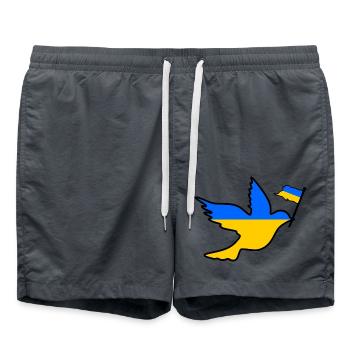 Ukraine - Badeshorts - Anthrazit - Vorne - AI Model Male 185 light (185cm)