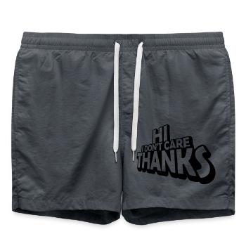 Hi I don't care - Swim Trunks - anthracite - Front - AI Model Male 185 light (185cm)