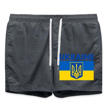 Ukraine - Badeshorts - Anthrazit - Vorne - AI Model Male 185 light (185cm)