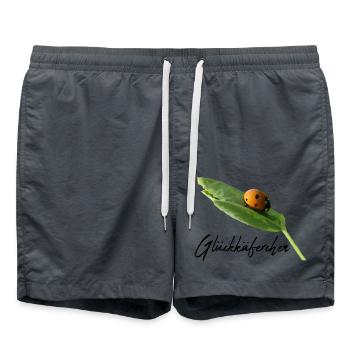 Lucky Beetle Coccinelle Lucky Charm - Short de bain - charbon - Devant - AI Model Male 185 light (185cm)