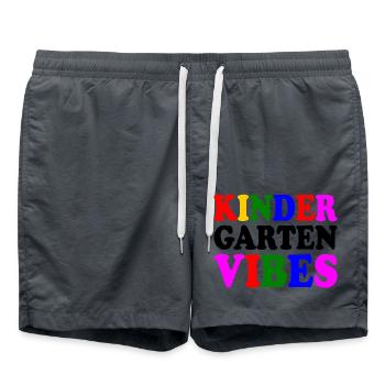 kindergarten vibes - Short de bain - charbon - Devant - AI Model Male 185 light (185cm)