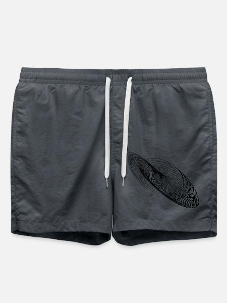 Abstrakte Schwingung Form Ellipse - Badeshorts - Anthrazit