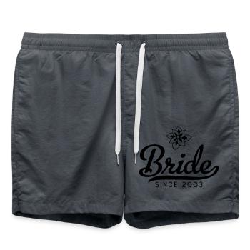 Bride since 2003 - Swim Trunks - anthracite - Front - AI Model Male 185 light (185cm)