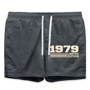 1979 Jubiläumsgeschenk 1979 Limitierte Auflage 1979 - Badeshorts - Anthrazit - Vorne - AI Model Male 185 light (185cm)
