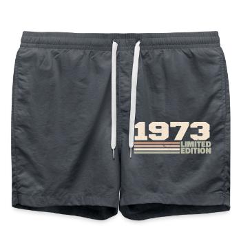 1973 Anniversary Gift 1973 Limited Edition 1973 - Swim Trunks - anthracite - Front - AI Model Male 185 light (185cm)