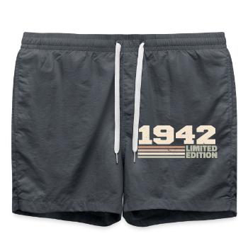 1942 Jubiläumsgeschenk 1942 Limitierte Auflage 1942 - Badeshorts - Anthrazit - Vorne - AI Model Male 185 light (185cm)