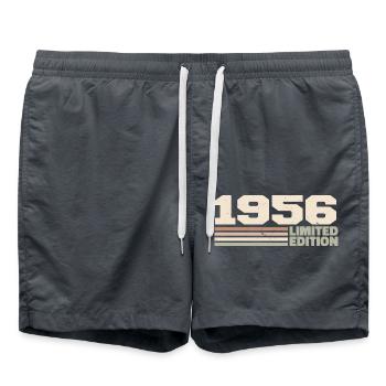 1956 Anniversary Gift 1956 Limited Edition 1956 - Swim Trunks - anthracite - Front - AI Model Male 185 light (185cm)