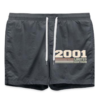 2001 2001 Limited Edition 2001 Jubiläumsgeschenk - Badeshorts - Anthrazit - Vorne - AI Model Male 185 light (185cm)