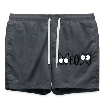 Meow - Badeshorts - Anthrazit - Vorne - AI Model Male 185 light (185cm)