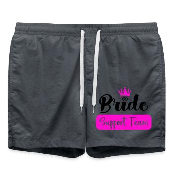 bride support team - Badeshorts - Anthrazit - Vorne - AI Model Male 185 light (185cm)