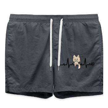 Fréquence cardiaque Chihuahua - Beige Poils longs Chi Chien - Short de bain - charbon - Devant - AI Model Male 185 light (185cm)