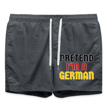 Faire semblant d’être allemand - Drôle de costume - Short de bain - charbon - Devant - AI Model Male 185 light (185cm)