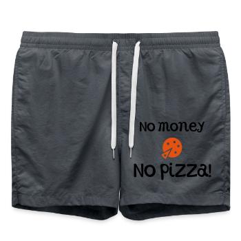 witzige Sprüche Pizza - Badeshorts - Anthrazit - Vorne - AI Model Male 185 light (185cm)