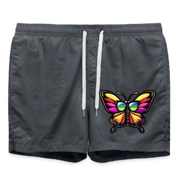 Papillon Bande Dessinée Cool - Short de bain - charbon - Devant - AI Model Male 185 light (185cm)