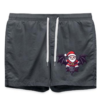 Chauve-souris Père Noël dessin animé - Short de bain - charbon - Devant - AI Model Male 185 light (185cm)