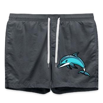 Bande dessinée Dauphin - Short de bain - charbon - Devant - AI Model Male 185 light (185cm)