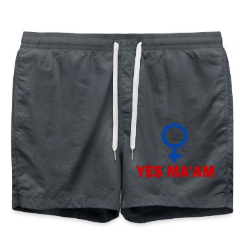 yes ma'am - Short de bain - charbon - Devant - AI Model Male 185 light (185cm)