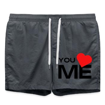 You love me Statement-Shirt - Badeshorts - Anthrazit - Vorne - AI Model Male 185 light (185cm)