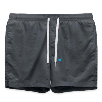 Laurin Last name First name Calligraphy heart - Swim Trunks - anthracite - Front - AI Model Male 185 light (185cm)