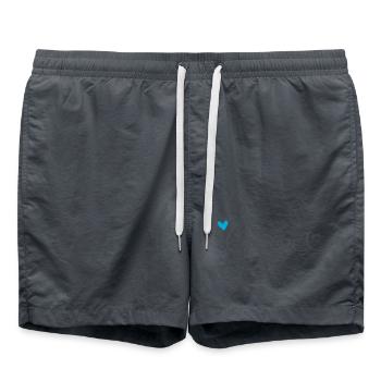 Cassien Nom Prénom Calligraphie Coeur - Short de bain - charbon - Devant - AI Model Male 185 light (185cm)