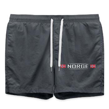 Norvège Drapeau Norvège Scandinavie - Short de bain - charbon - Devant - AI Model Male 185 light (185cm)