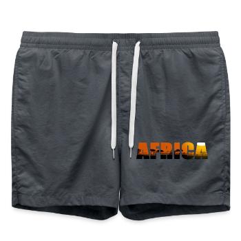 Lettrage de paysage d'Afrique - Short de bain - charbon - Devant - AI Model Male 185 light (185cm)
