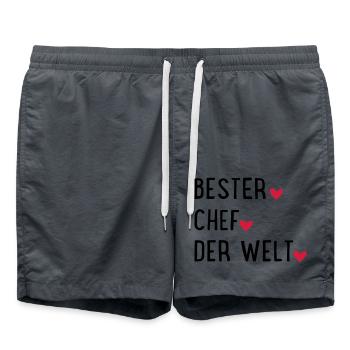 Bester Chef - Badeshorts - Anthrazit - Vorne - AI Model Male 185 light (185cm)