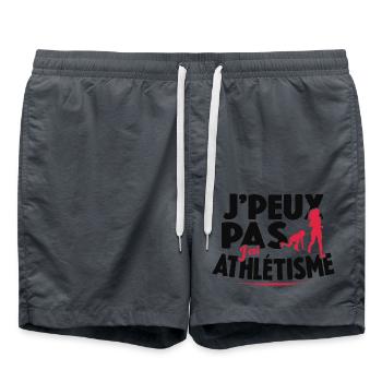 Je Peux Pas J'ai Athlétisme Cadeau De Sport - Short de bain - charbon - Devant - AI Model Male 185 light (185cm)