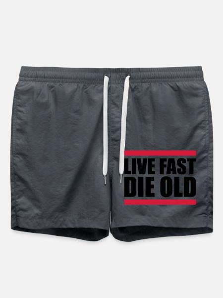 Live Fast Die - Swim Trunks - anthracite