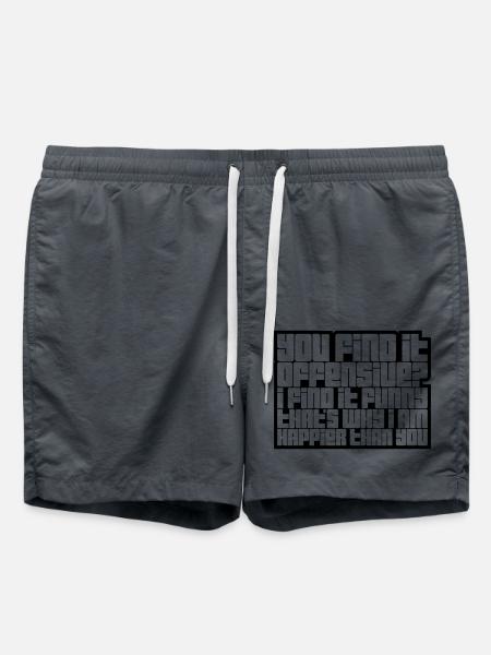 You find it offensive - Swim Trunks - anthracite
