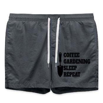Garden Coffee Orchard Cafe Gardener Hobby Gardener - Swim Trunks - anthracite - Front - AI Model Male 185 light (185cm)