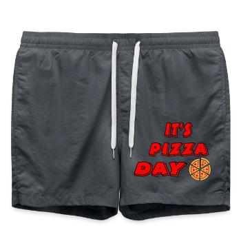 Pizza - Swim Trunks - anthracite - Front - AI Model Male 185 light (185cm)