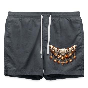 Chaîne de jeu de rôle en cube de jeu de rôle W20 - Short de bain - charbon - Devant - AI Model Male 185 light (185cm)