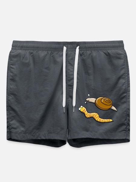 Escargot et chenille - Short de bain - charbon