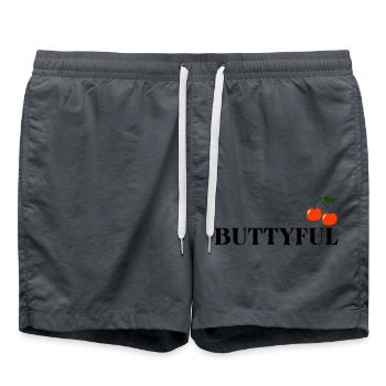 Buttyful aux cerises rouges - Short de bain - charbon - Devant - AI Model Male 185 light (185cm)