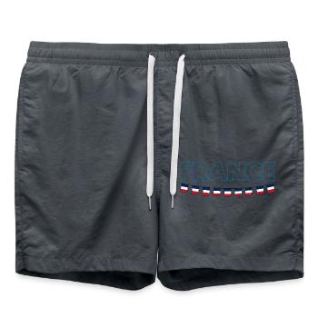 FRANCE flag and emblem of France. Endure - Swim Trunks - anthracite - Front - AI Model Male 185 light (185cm)
