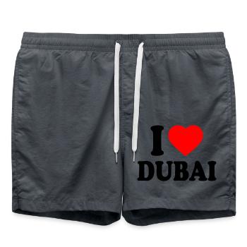 I love Dubai - Short de bain - charbon - Devant - AI Model Male 185 light (185cm)