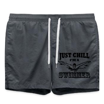 Swimming Water Sports - Swim Trunks - anthracite - Front - AI Model Male 185 light (185cm)