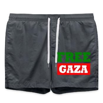 Free gaza - Short de bain - charbon - Devant - AI Model Male 185 light (185cm)