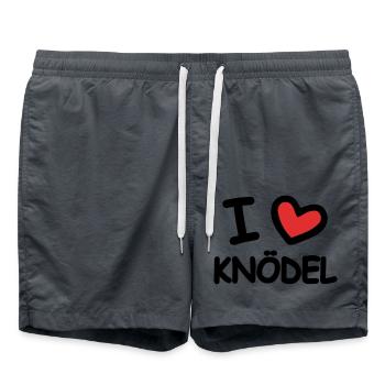 I Love Dumplings - Swim Trunks - anthracite - Front - AI Model Male 185 light (185cm)
