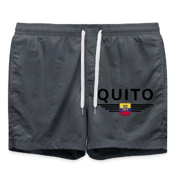 Quito Ecuador Fans T-Shirt Design - Swim Trunks - anthracite - Front - AI Model Male 185 light (185cm)