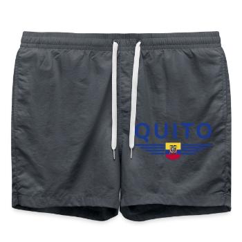 Quito Ecuador Fans T-Shirt Design - Swim Trunks - anthracite - Front - AI Model Male 185 light (185cm)