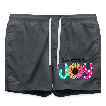 choose joy - Swim Trunks - anthracite - Front - AI Model Male 185 light (185cm)