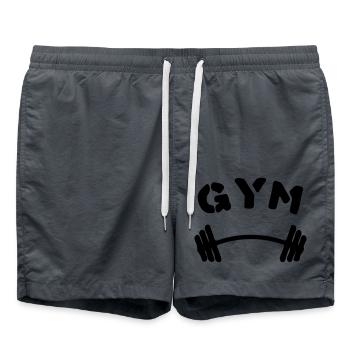Fitnessstudio - Badeshorts - Anthrazit - Vorne - AI Model Male 185 light (185cm)