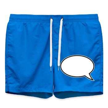 Speech Bubble Design - Swim Trunks - cobalt blue - Front