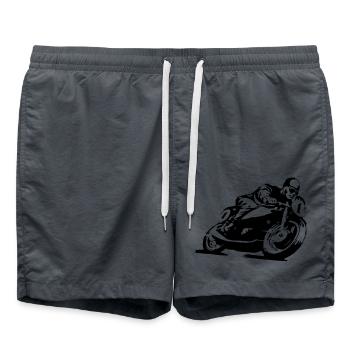 Motorcycle Classic Bike001 - Swim Trunks - anthracite - Front - AI Model Male 185 light (185cm)