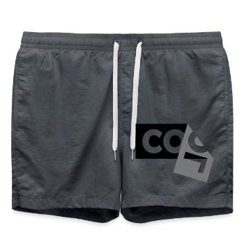 Half demolished design - Swim Trunks - anthracite - Front - AI Model Male 185 light (185cm)